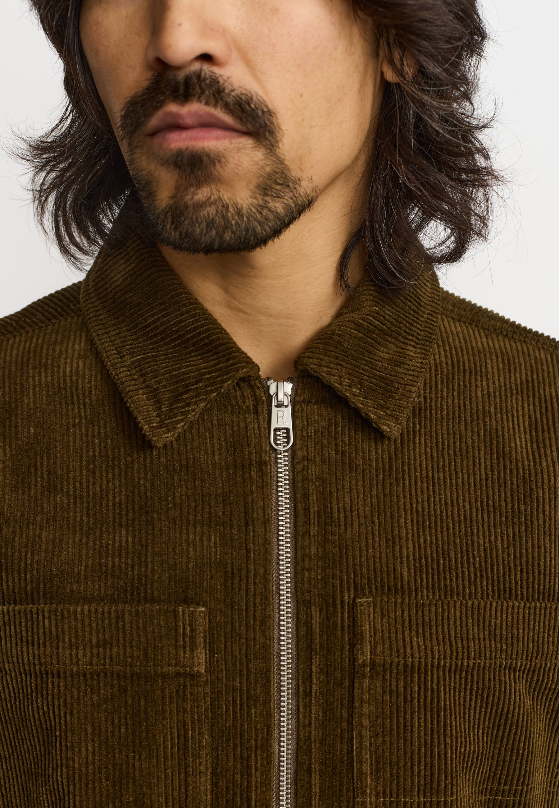 Revolution Zipped Worker Shirt Overshirts Brown