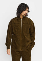Revolution Zipped Worker Shirt Overshirts Brown