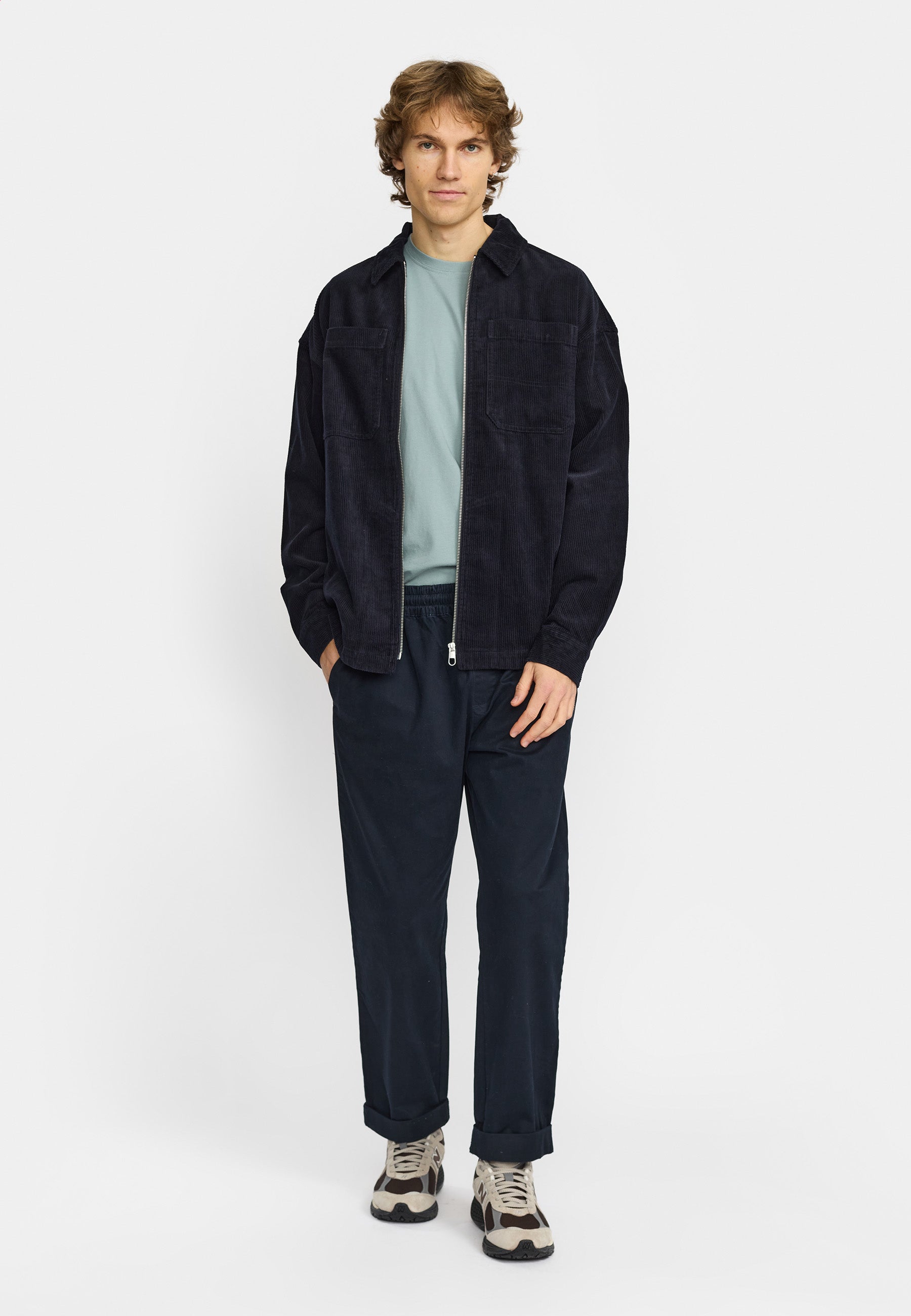 Revolution Zipped Worker Shirt Overshirts Navy