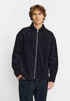 Revolution Zipped Worker Shirt Overshirts Navy