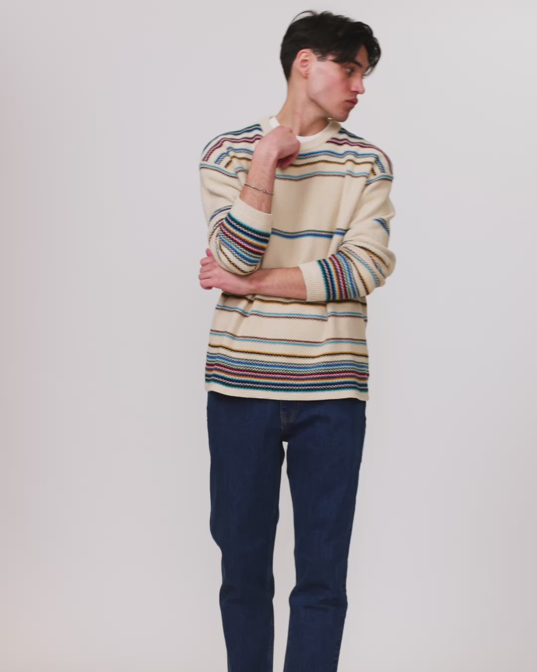 Revolution Loose Knit Sweater Knitwear Offwhite